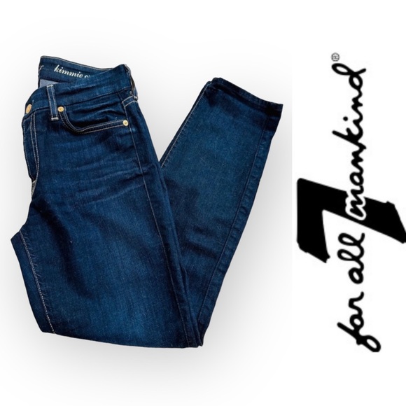 7 for All Mankind Kimmie Straight Crop Jeans, Size 28, MSRP $198 - Picture 5 of 9
